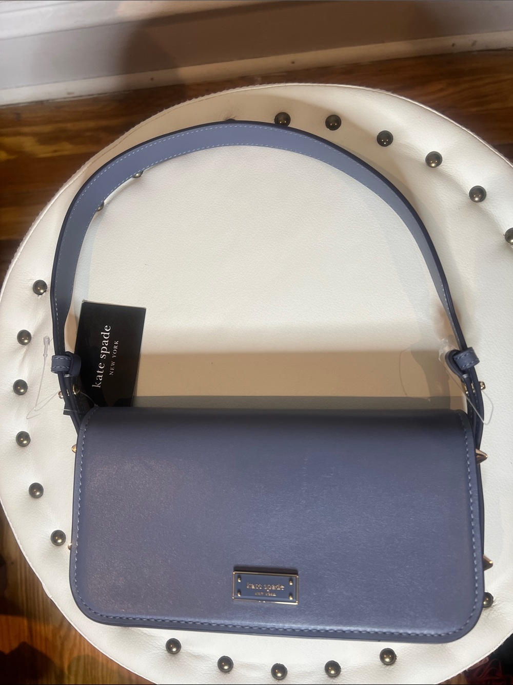 kate spade periwinkle leather shoulder bag